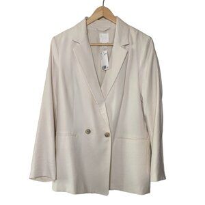NWT Cream Dbl Breasted Blazer, H&M, S